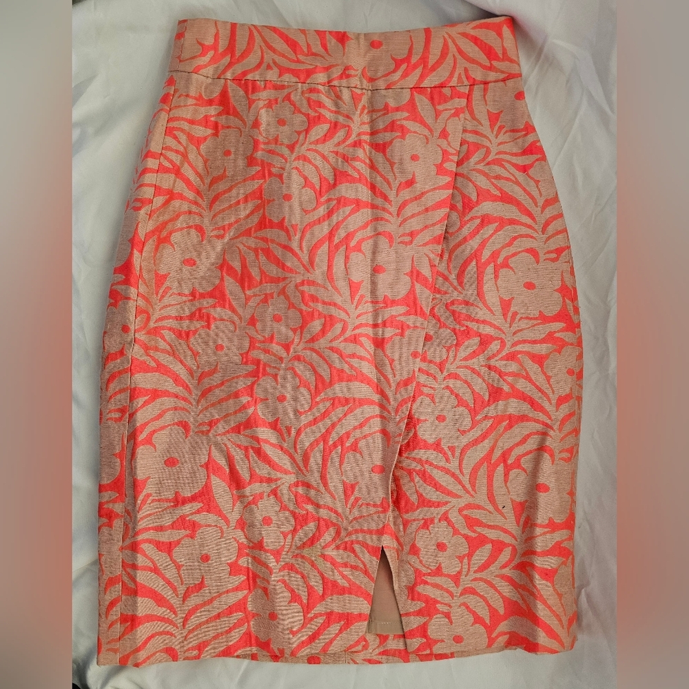 J.Crew Coral and Cream Patterned Blazer